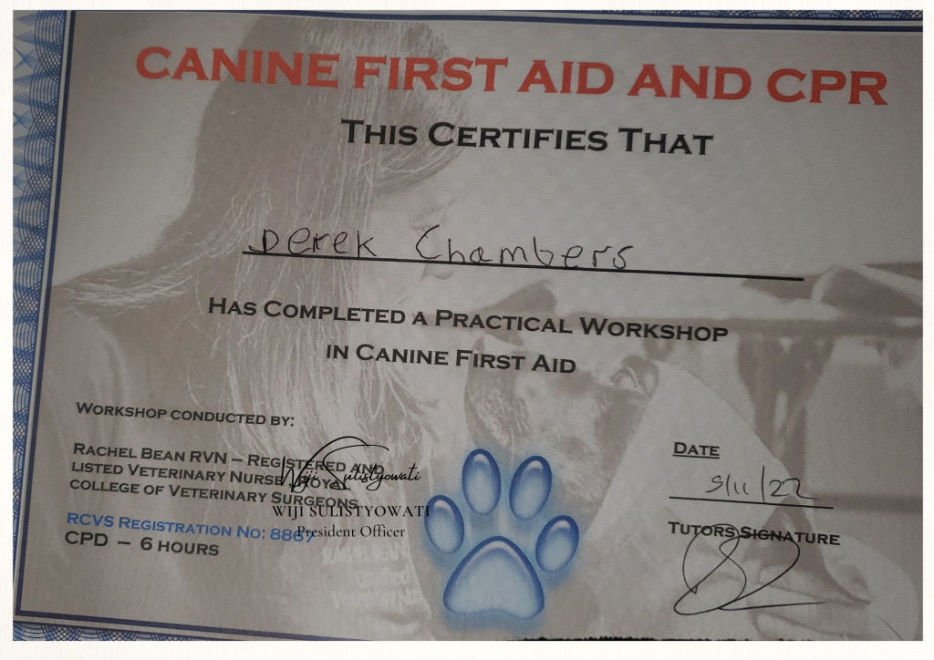  Other Pet Care certificates